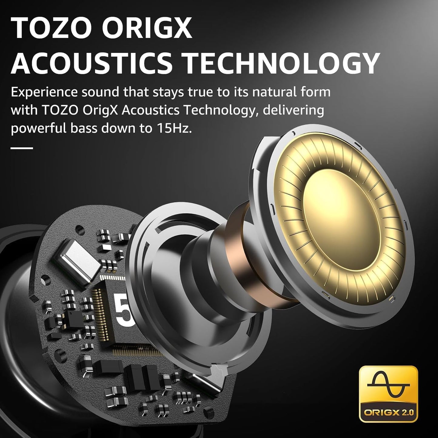 TOZO NC9 Hybrid Active Noise Cancelling Wireless Earbuds