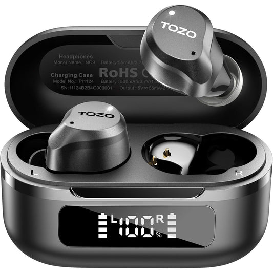 TOZO NC9 Hybrid Active Noise Cancelling Wireless Earbuds